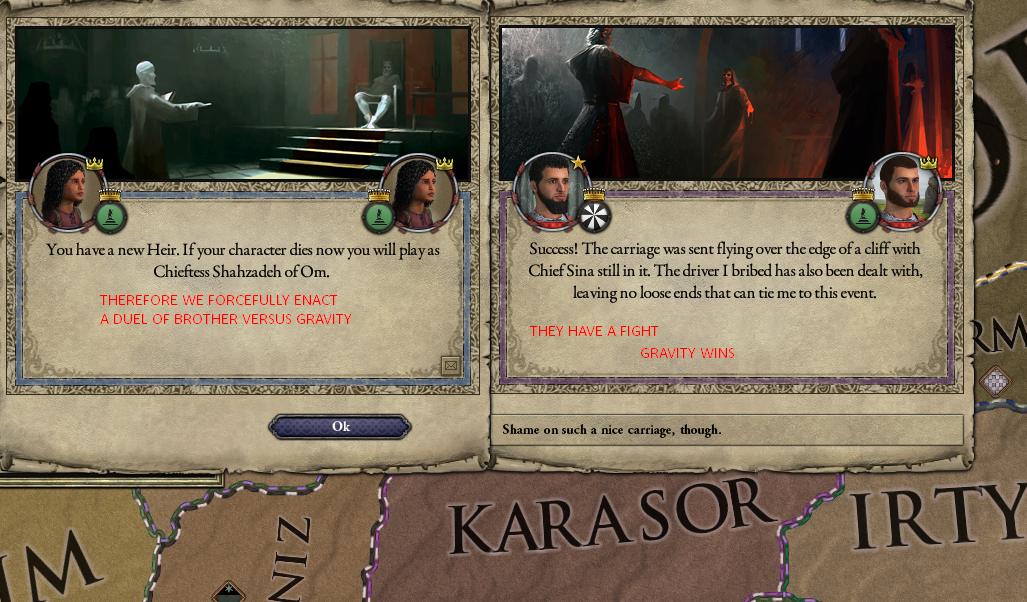 THEREFORE WE HAVE NEW FORCEFUL DUEL, BROTHER VERSUS GRAVITY. GRAVITY WINS