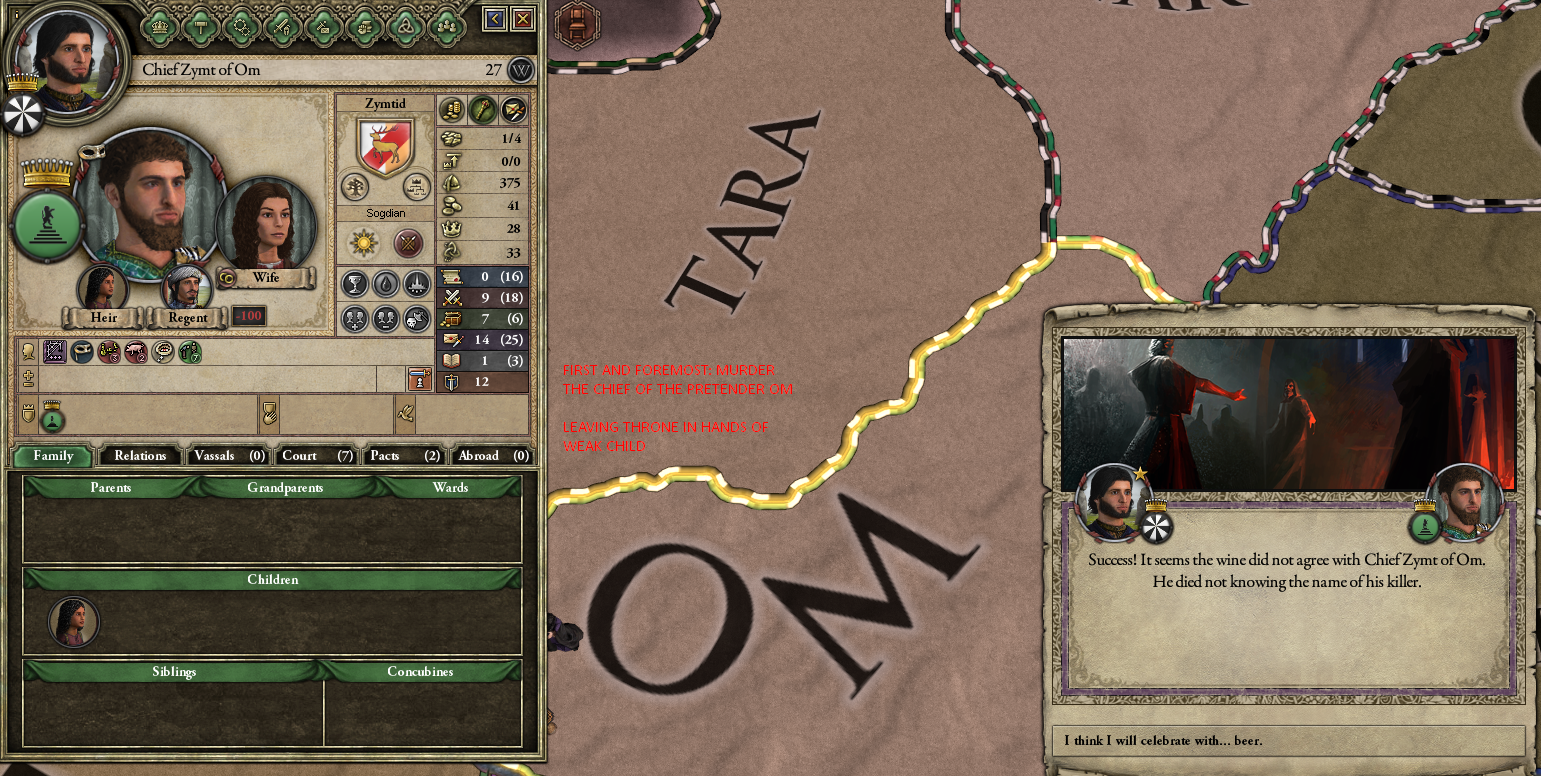 MURDER PRETENDER CHIEF OF OM